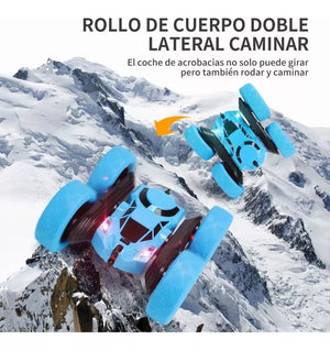 Coche Todoterreno RECARGABLE 360 🚗 + 🎮 Doble Cara, Drift,  Color Azul