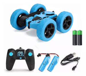 Coche Todoterreno RECARGABLE 360 🚗 + 🎮 Doble Cara, Drift,  Color Azul