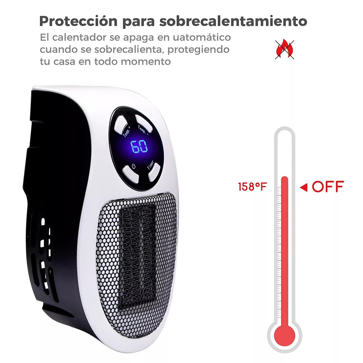 Calefactor con CONTROL REMOTO 🖲️ 500W🌡️ Portable Heater
