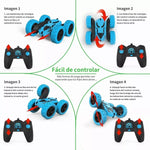 Coche Todoterreno RECARGABLE 360 🚗 + 🎮 Doble Cara, Drift,  Color Azul