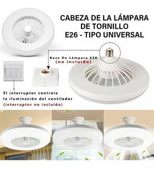 Ventilador + Luz Led FOCO ⚡ Silencioso y Moderno 3 Modos!