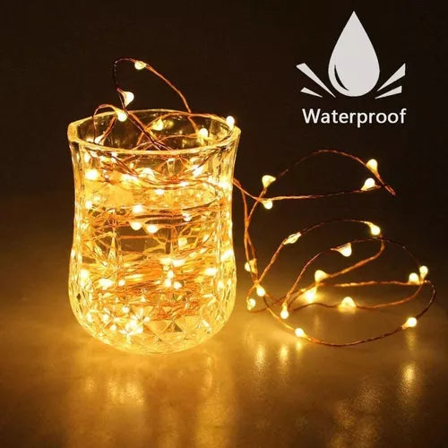 2 JUEGOS DE LUCES SOLARES LED IMPERMEABLE X 10 metros  (200 foquitos x2)